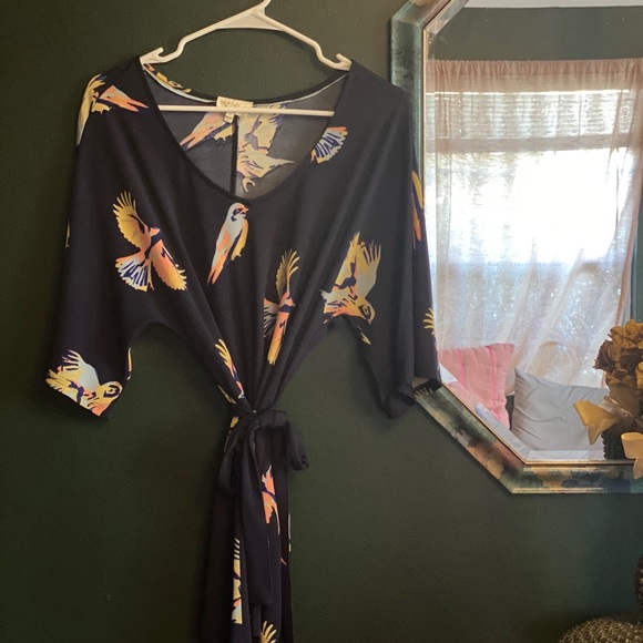 Anthropologie Deletta Bird print blouse/tunic - Picture 4 of 4